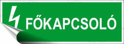  Információs matrica, 14x5 cm, "Főkapcsoló - toptoner