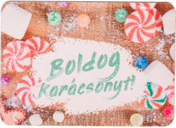  4db. "Boldog karácsonyt! " feliratos dekor tábla 7 x 5cm (GV04-26)