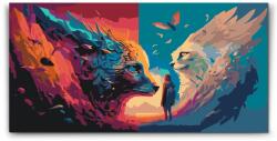  Festés számok szerint - Mágikus macskák Méret: 40x80cm, Keretezés: Műanyagtáblával