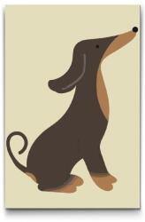  Festés számok szerint - Aranyos tacskó Méret: 40x60cm, Keretezés: Kartonlemezen