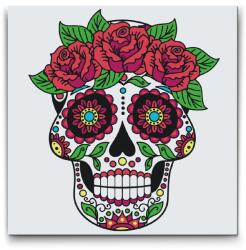  Festés számok szerint - Día de los muertos Méret: 30x30cm, Keretezés: Kartonlemezen