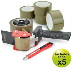 Rapesco Csomagzáró gép, RAPESCO "Germ-Savvy® 960", 5 db barna csomagolószalaggal, 1 db késsel (7 db) (IR1581)