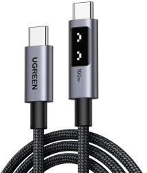 UGREEN Cablu de date USB-C la USB-C Ugreen 100W 1m negru/gri (6941876235018)