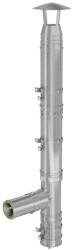 KaminHorn Coș de fum profesional dublu perete- Practic INOX, diametru interior 160 mm, racord 90, suspendat