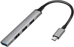LogiLink UA0392 USB 3.2 Gen1 Type C, 4 portos vékony hub, alumínium házzal (UA0392)