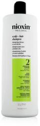 Nioxin System 2 Scalp + Hair Shampoo 1000 ml sampon vékony szálú haj zsíros haj nőknek