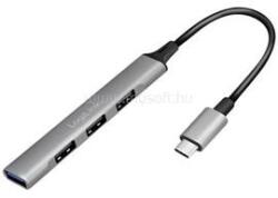 LogiLink USB 3.2 Gen1 Type C, 4 portos vékony hub, alumínium házzal (LOGILINK_UA0392) (LOGILINK_UA0392)