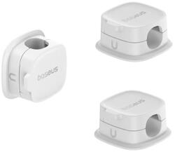 Baseus Kábelrendező Lite Series Mágneses (B01331106211-00) - 3 darab, 3M ragasztó - Fehér