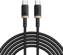 Baseus MacBook Baseus - Data Cable Dura Series (P10377803U03-00) - Gyors töltés, Type-C, PD 240W, 480Mbps, 1m - Arany / Fekete