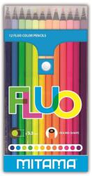 Mitama 12 db Mitama Fluoreszcens színes ceruza készlet, újrahasznosítható, sokszínű (PAP3033-3380)