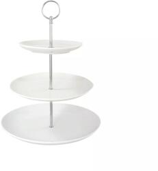 Gastro Háromszintes porcelán állvány, fehér, magasság: 35 mm, átmérő: 260 mm