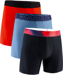 Under Armour Perf Tech Print 6in 3Pack Red Férfiboxeralsó XXL