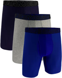 Under Armour Perf Tech Solid 9in 3Pack Steel Royal Férfiboxeralsó XL
