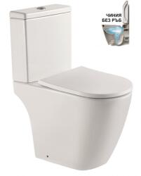 Inter Ceramic Моноблок КАРАРА ICC 6375P, Inter Ceramic, седалка и капак, порцелан, бял, 37х84х63см (6375P)