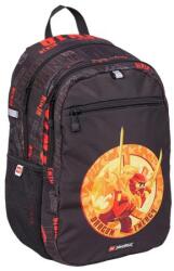 LEGO® Hátizsák, dulpa rekeszes, LEGO "Ninjago Dragon Energy", fekete-mintás 20222-2502 (20222-2502)