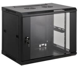 INTELLINET fali rack, 19", 12U, 635x 600x600, IP20-védelem, Fekete (712088) - tripont