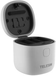 Telesin Allin box încărcător impermeabil cu trei canale pentru GoPro Hero 12 / 11 / 10 / 9
