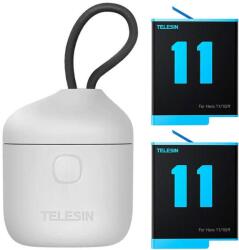 Telesin Allin box încărcător impermeabil cu trei canale + 2 baterii pentru GoPro Hero 12 / 11 / 10 / 9