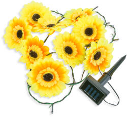 Garden of Eden Szolár Fényfüzér - Virág - 2 M - 20 Melegfehér Led