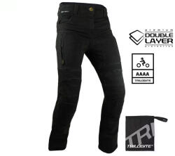 TRILOBITE Parado Doublelayer Aaaa Motoros Farmernadrág Slim Fit Hosszított, Fekete