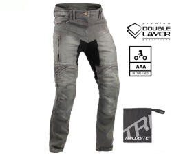 TRILOBITE Parado Doublelayer Aaa Motoros Farmernadrág Slim Fit Hosszított, Szürke