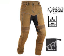 TRILOBITE Parado Doublelayer Aaa Motoros Farmernadrág Slim Fit Hosszított, Rozsdabarna