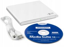 Hitachi-LG Data Storage Usb DVD író GP57EW40 Slim Fehér Box Soft (GP57EW40.AHLE10B)