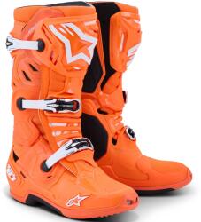 Alpinestars Tech 10 Supervented motoros csizma fluo narancssárga-fekete-fehér