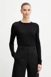 HUGO BOSS gyapjú pulóver könnyű, fekete, 50544987 - fekete M