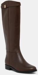 Guess bőr csizma ZORO barna, lapos talpú, FLFZOR LEA11 - barna Női 39