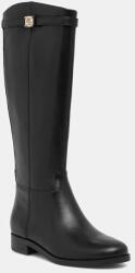 Guess bőr csizma ZORO fekete, lapos talpú, FLFZOR LEA11 - fekete Női 39