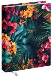 REALSYSTEM Zsebnaptár REALSYSTEM 2 Day B/6 kétnapos álló fehér lapos Tropical 2026 (5441-67) - tonerpiac