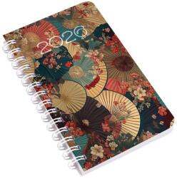 REALSYSTEM Zsebnaptár REALSYSTEM SP3 spirál mini 78x128mm heti fehér lapos Ernyõk 2026 (8811-55) - tonerpiac