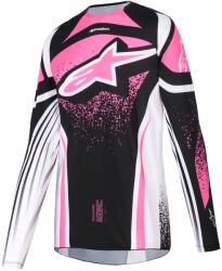 Alpinestars Tricou motocross Alpinestars Stella Techstar Nomur pentru femei negru-alb-roz (AIM170-0349)