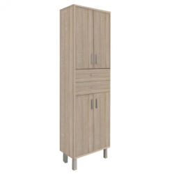 Leziter Dulap înalt Nerva 60 cu 4 uși, 2 sertare, stejar Sonoma (MSK604A2FSTST)