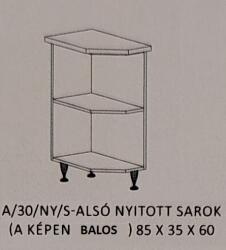 FN Orsi konyha alsó 30 cm - végzáró nyitott polcos elem balos