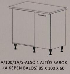 FN Helga konyha alsó - 100 cm széles sarok elem balos