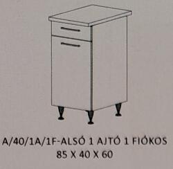 FN Flóra konyha alsó 1 ajtós 1 fiókos - 40 cm széles elem