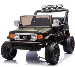 Beneo Elektromos Toyota FJ Cruiser XXL autó 4x4 hajtással, licencelt (Kétszemélyes), zöld, Hordozható lítium akkumulátorral, Magas alvázzal, Két üléssel, Hátsó tengely rugózással, 2, 4 GHz-es távirányítóval