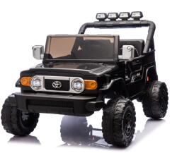 Beneo Elektromos Toyota FJ Cruiser XXL autó 4x4 hajtással, licencelt (Kétszemélyes), fekete, Hordozható lítium akkumulátorral, Magas alvázzal, Két üléssel, Hátsó tengely rugózással, 2, 4 GHz-es távirányítóv