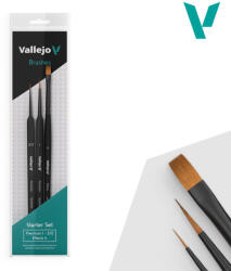 B03990 Brush Set - Starter Set (Round No. 1 & 3/0 Triangular Handle, Flat No. 4, synthetics) (f8429551002530)