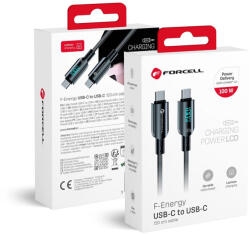 Forcell F-Energy USB C - USB C kábel QC4.0 PD 5A 100W Digitális 1.2 m C277 fekete