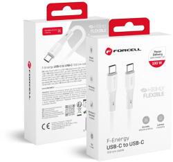 FORCELL F-Energy USB C - USB C kábel QC4.0 PD 5A 100W Szilikon 1 m C347 fehér