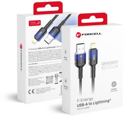 Forcell F-Energy USB A - Lightning kábel 2.4A 12W Gradient 1 m C353 fekete