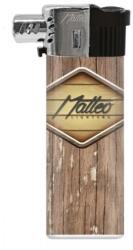Matteo pipa öngyújtó újratölthető pipa öngyújtó oldalsó lánggal - Fa mintás (A-202115-5)