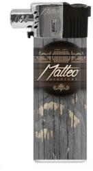 Matteo újratölthető pipa öngyújtó oldalsó lánggal - Szürke fa mintás (A-202115-2)