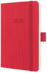 Sigel Conceptum határidőnapló, 2026, 9, 3x14 cm heti, piros, puhafedelű (C2635)