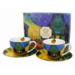Duo Gift Van Gogh Kávéház éjjel porcelán csésze aljjal- 270 ml - 2 személyes készlet díszdobozban (VR-28041)