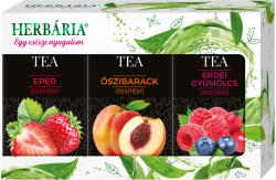 Herbária Fekete tea Triopack (Eper, Őszibarack, Erdei gyümölcs) 3x30 g (0010016115)