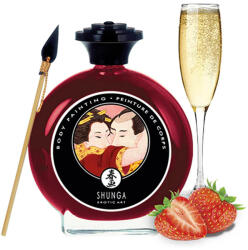 SHUNGA Body Paint ehető testfesték eper és pezsgő 100 ml